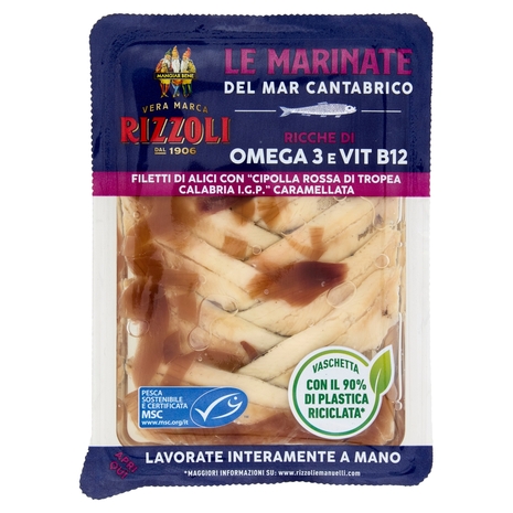 Rizzoli le Marinate del Mar del Cantabrico Filetti di Alici Caramellata 80 g